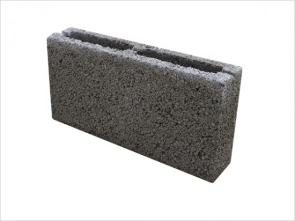 Блок керамзитобетонный перегородочный Д 600 2-х пустотный 390х188х80 – 1