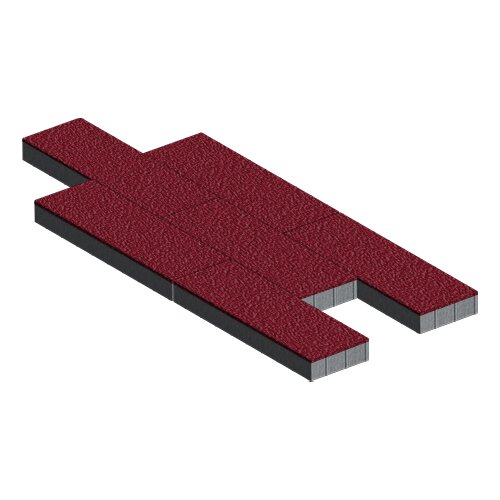 Изображение тротуарная плитка steinrus аликанте винный, native, 80 мм
