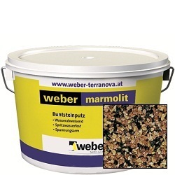 Изображение штукатурка мозаичная weber pas marmolit 1.5 мм 30 кг