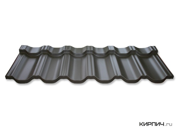 Изображение металлочерепица ruukki finnera rr 32 dark brown purex 0,5 мм