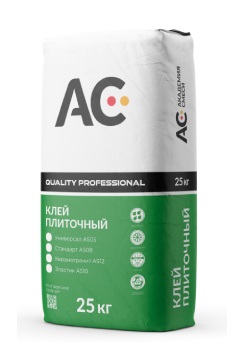 Изображение клей плиточный «quality professional» керамогранит as12, 25кг