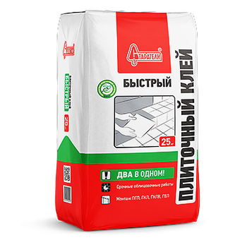 Изображение плиточный клей быстрый старатели 25 кг