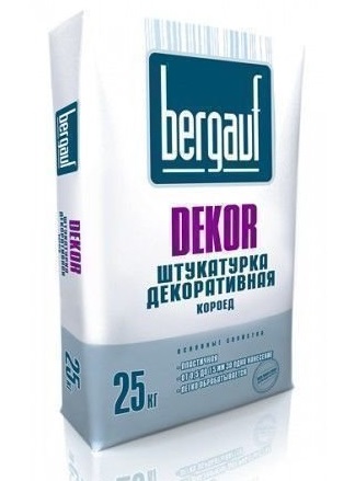 Изображение штукатурка цементная декоративная bergauf diadema 2,5-3 мм шуба-короед 25 кг