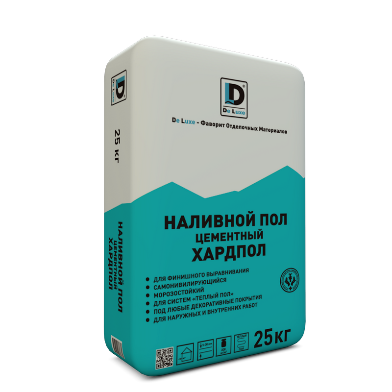 Изображение наливной пол цементный "хардпол" de luxe, 25 кг