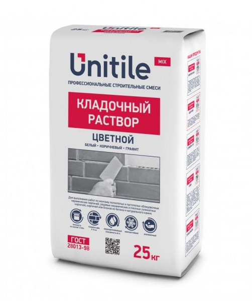 Изображение кладочный раствор цветной коричневый unitile 25 кг