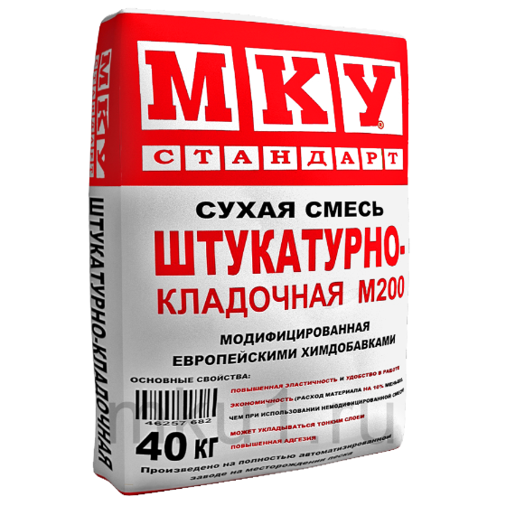 Изображение сухая смесь  штукатурно-кладочная мку м-200 40 кг 