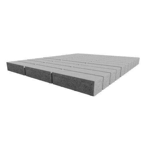 Изображение тротуарная плитка steinrus ригель серый, гладкая, 80 мм