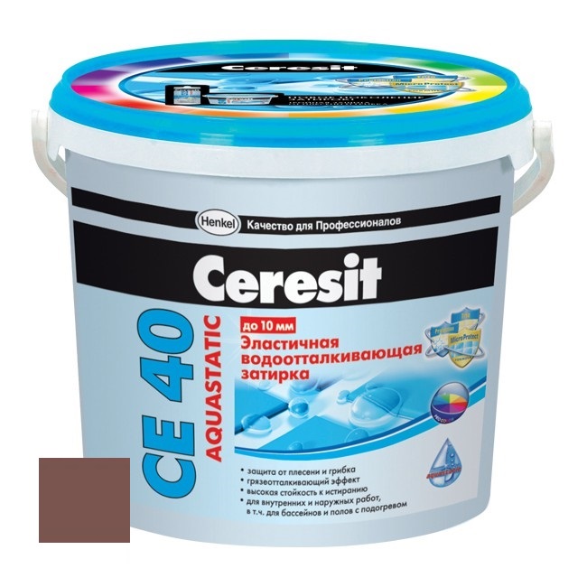 Изображение затирка эластичная ceresit ce а 40 какао 2 кг