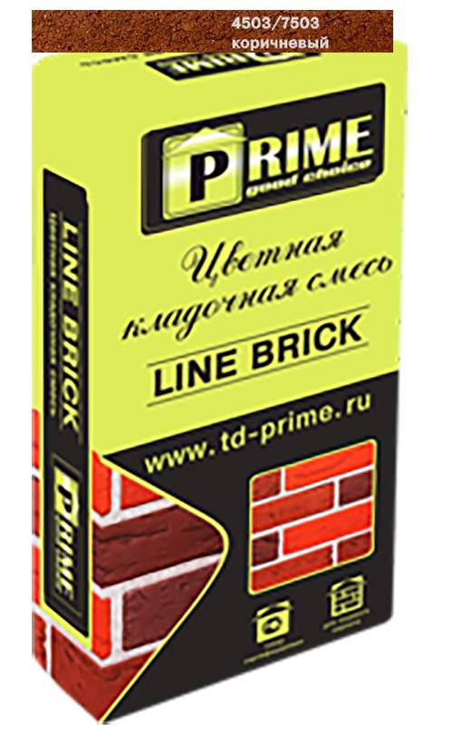 Изображение 7506 цветной кладочный раствор linebrick "klinker" зима prime коричневый, 25 кг