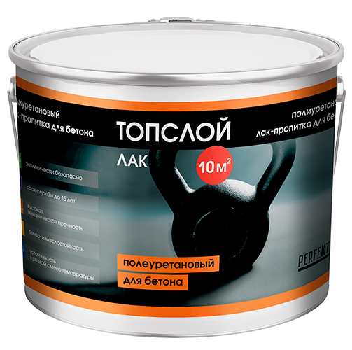 Изображение лак-пропитка полиуретановый для бетона топслой лак, 3 кг