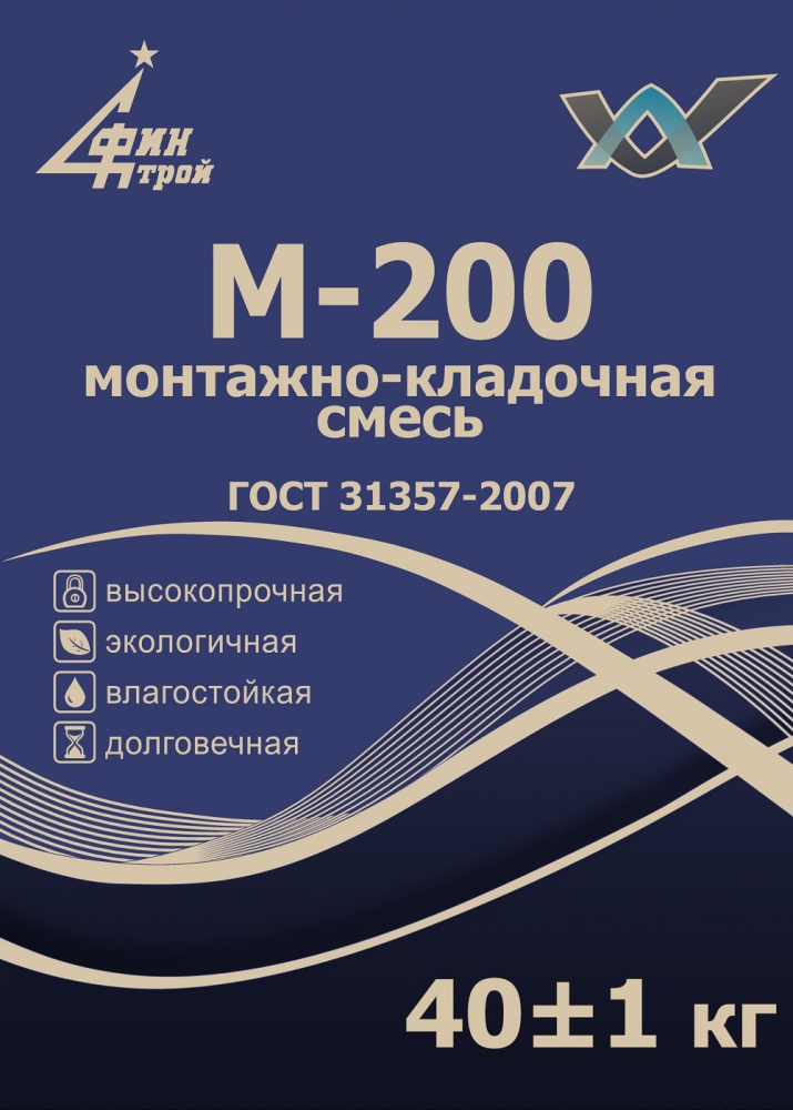 Изображение монтажная-кладочная смесь финстрой гост м-200 40 кг