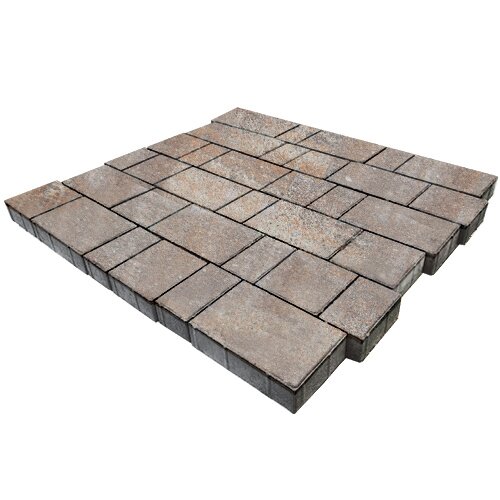 Изображение тротуарная плитка steinrus bergamo colormix берилл, гладкая, 40 мм