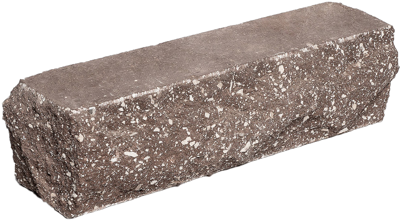 Кирпич гиперпрессованный брусок М-250 коричневый рустированный угол  – 1