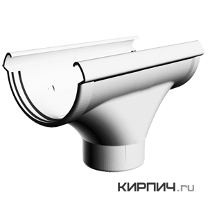Изображение выход из желоба lux, пвх, цвет пломбир