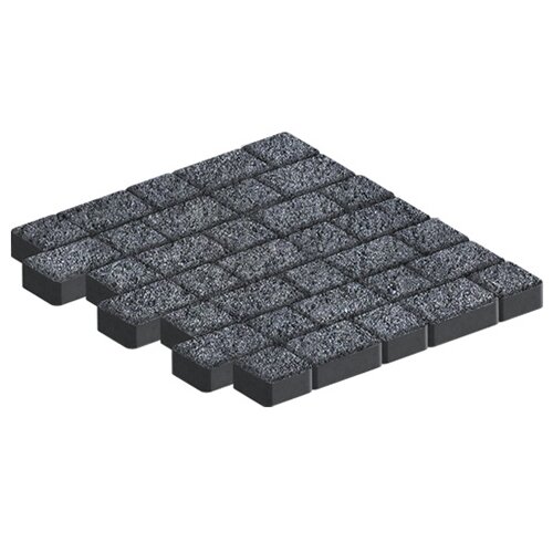 Изображение тротуарная плитка steinrus инсбрук альт дуо неро, backwash, 60 мм
