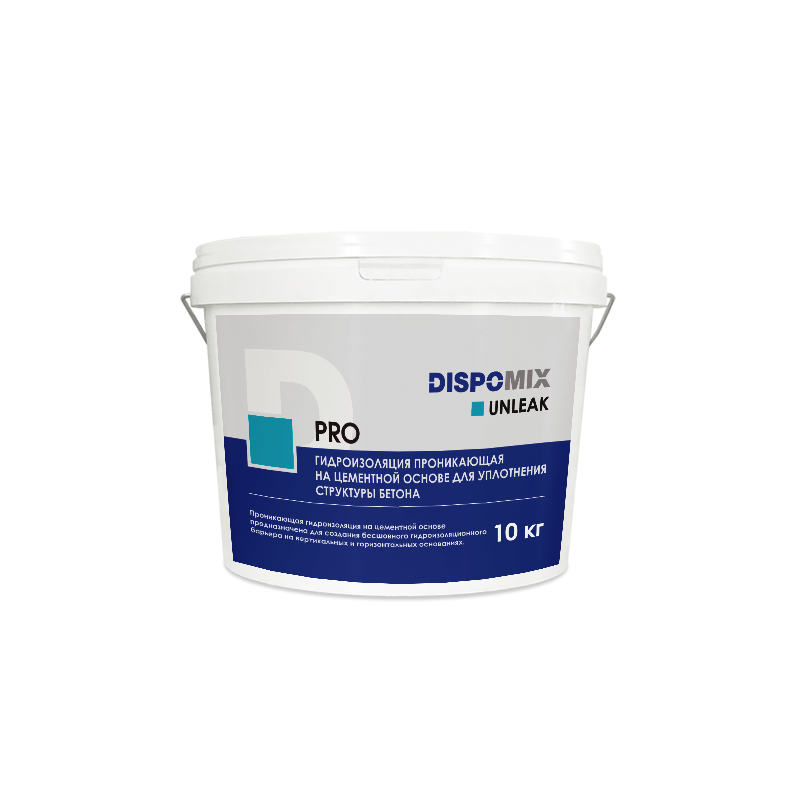Гидроизоляция цементная проникающая для уплотнения структуры бетона Unleak Pro, 10 кг – 1