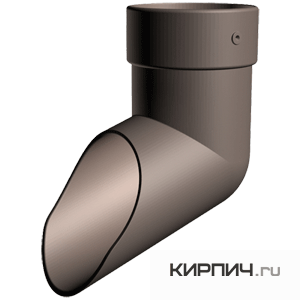 Отвод LUX, ПВХ, цвет шоколад – 1