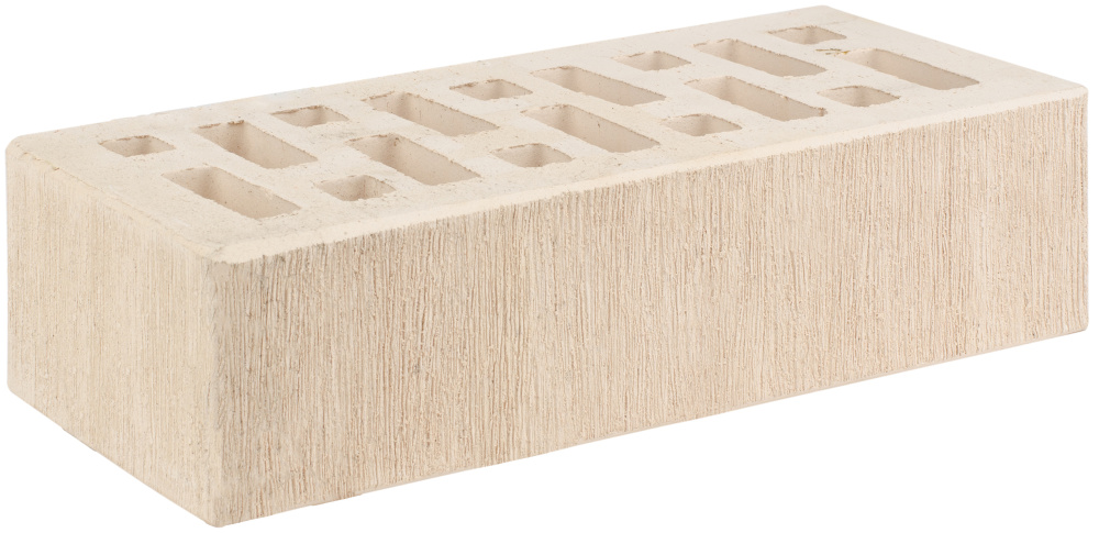 Кирпич облицовочный белый одинарный бархат М-175 СтОскол – 1