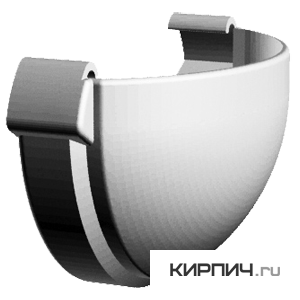 Заглушка желоба LUX, ПВХ, цвет пломбир – 1