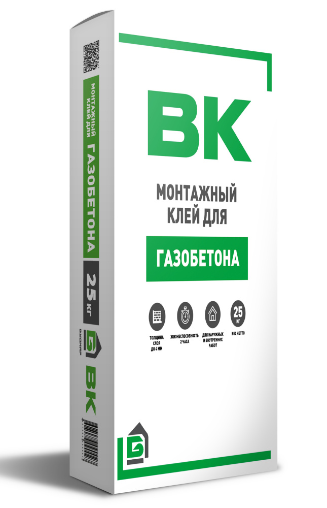 Клей для блоков монтажный ВКБлок, 25 кг – 1