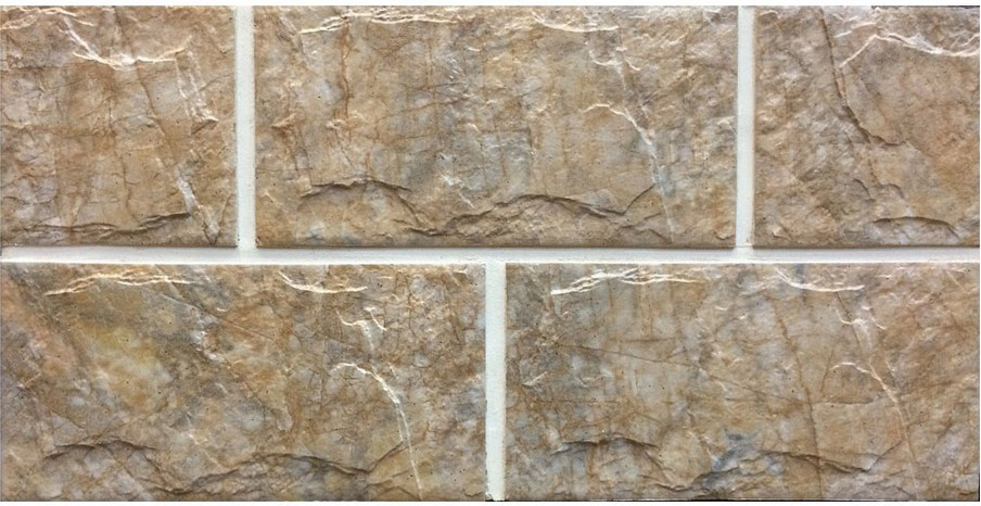 Плитка цокольная клинкерная ADW Alushta рельефная красно-серая 300х150х8 – 1