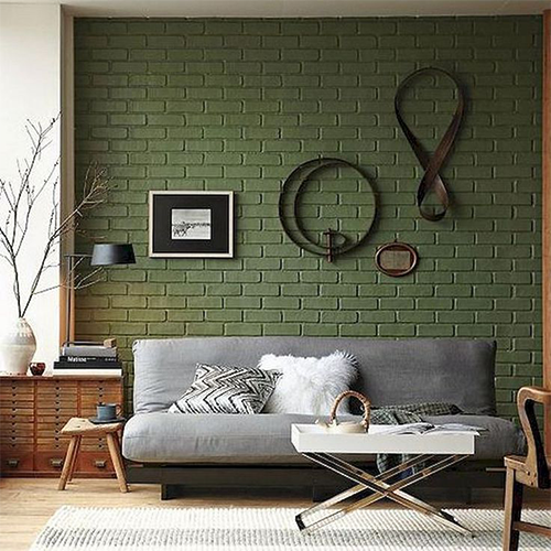 стена из зеленого кирпича