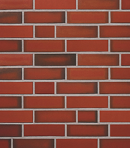 Плитка фасадная клинкерная ROBEN Westerwald bunt glatt красный пестрый NF 240х71x9 – 1