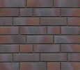 Плитка фасадная клинкерная Feldhaus Klinker R386DF14 Cerasi maritim negro гладкая, 240x52x14  – 1