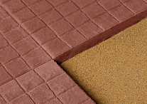 Тротуарная плита 342 МЗ Квадрат 500x500х40 Красный поверхность клетка – 3