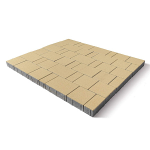 Тротуарная плитка Старый город Ландхаус песочный 80/160/240х160х60 – 3