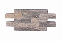 Кирпич гиперпрессованный одинарный Серый Обсидиан рустированный ложок СПК – 3