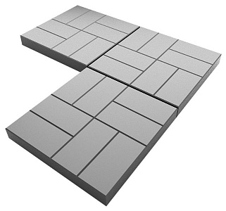 Тротуарная плитка 8 кирпичей 500х500х50 серый – 1