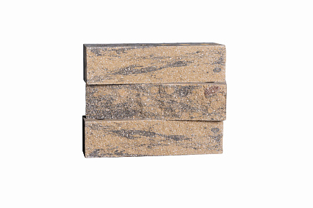 Кирпич гиперпрессованный одинарный Темный Янтарь рустированный угол СПК – 2