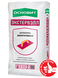 Штукатурка декоративная Основит Экстервэлл OS-2.5 WK Короед белая 25 кг  – 1