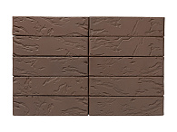Кирпич облицовочный Темно-коричневый одинарный рустик ЖКЗ – 2