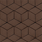 Тротуарная плитка Steinrus Ромб коричневый, гладкая, 60 мм – 2