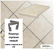 Клинкерный плинтус ступени правый Stroeher KERAPLATTE ROCCIA 833 corda, длина стороны угла 290   – 1