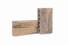 Кирпич гиперпрессованный одинарный Темный Янтарь рустированный ложок СПК – 5
