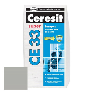 Затирка для узких швов Ceresit CE33 Super №04 серебристо-серая 2 кг – 1