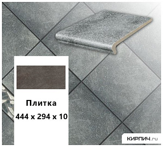 Клинкерная напольная плитка  Stroeher KERAPLATTE ROCCIA  840 grigio, 444x294x10 – 1