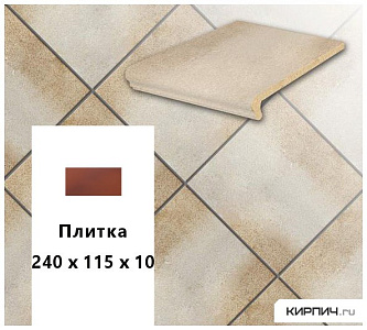 Клинкерная напольная плитка  Stroeher KERAPLATTE DURO 850 garda, 240x115x10  – 1