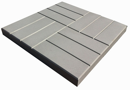 Тротуарная плитка12 кирпичей 500х500х50 серый – 1