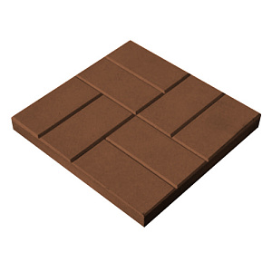 Тротуарная плитка Besser Квадрат 300x300х50 8 кирпичей коричневая – 1