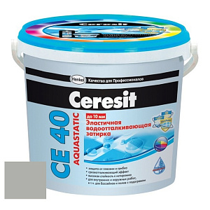 Затирка эластичная Ceresit CE А 40 серебристо-серая 2 кг – 1