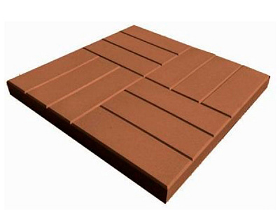 Тротуарная плитка12 кирпичей 500х500х50 коричневый – 1