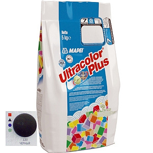 Затирка цементная Mapei Ultracolor Plus №120 черная 5 кг – 1