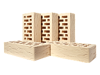 Кирпич облицовочный Белый одинарный Рустик ЖКЗ – 2