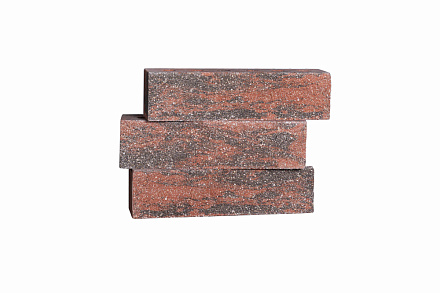 Кирпич гиперпрессованный одинарный Красный Берилл рустированный угол СПК – 2
