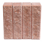 Кирпич гиперпрессованный одинарный Персик с Мрамором рустированный ложок – 6