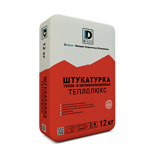 Штукатурка тепло- и звукоизоляционная DE LUXE "Теплолюкс" серый 12 кг – 1